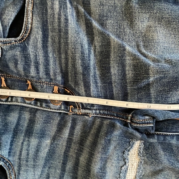 American Eagle Next Level Stretch High Rise Jegging Button Fly Med/Dark Wash - Picture 9 of 10